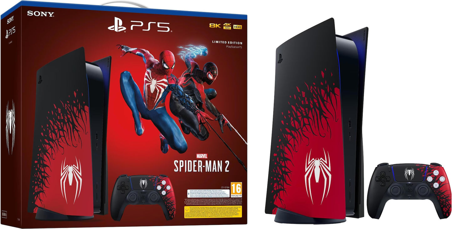 Sony PlayStation 5 - 825GB Marvel's Spider-Man 2 Limited Edition Bundle schwarz/rot