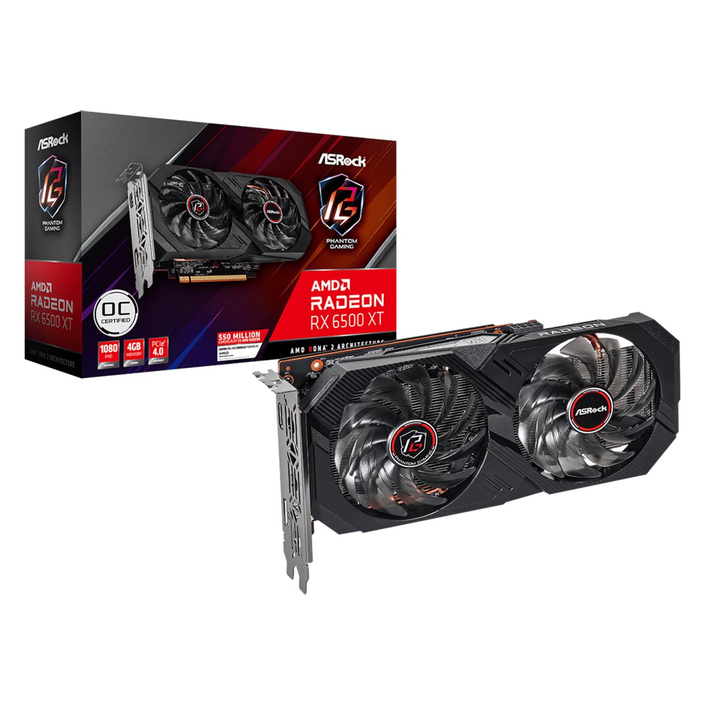 ASRock Radeon RX 6500 XT Phantom Gaming D OC