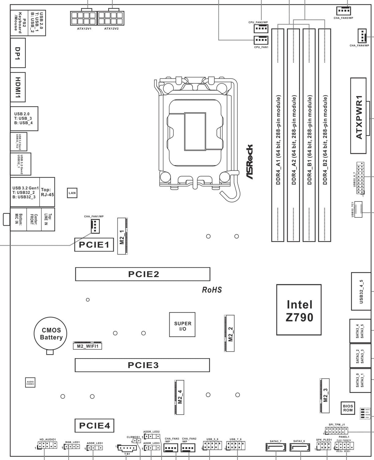 ASRock Z790 Pro RS/D4 - Mainboard