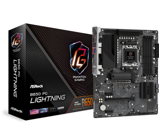 ASRock B650 PG Lightning - AMD - Sockel AM5 - DDR5 - SDRAM - 128 GB - DIMM - Zweikanalig - Mainboard
