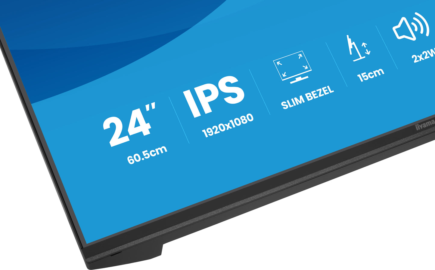 Iiyama 24iWIDE LCD IPS panel LED Bl. Adaptive Sync PivotHeight Adjust - 23,8" - Monitor