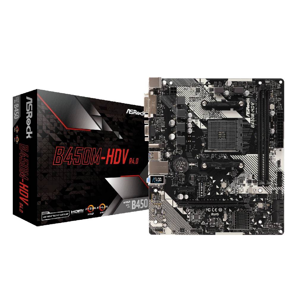 ASRock - B450M-HDV R4.0, Mainboard