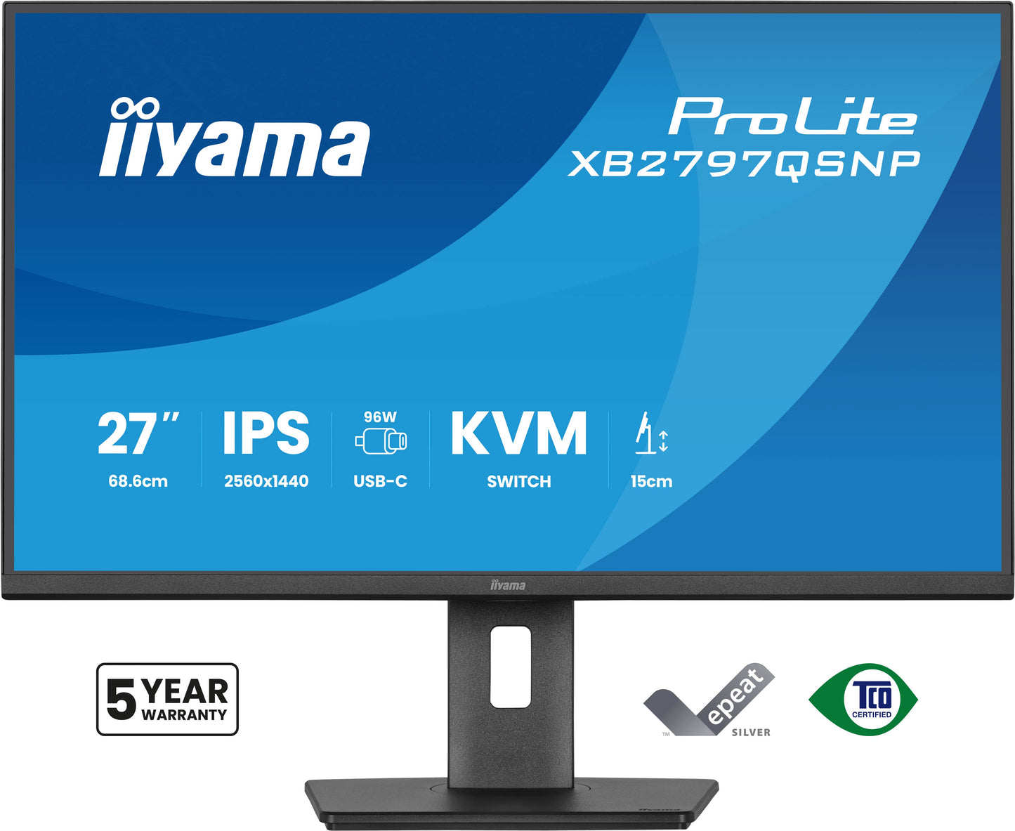 Iiyama 27'' IPS QHD puertos y KVM Pro Max - 27" - Monitor