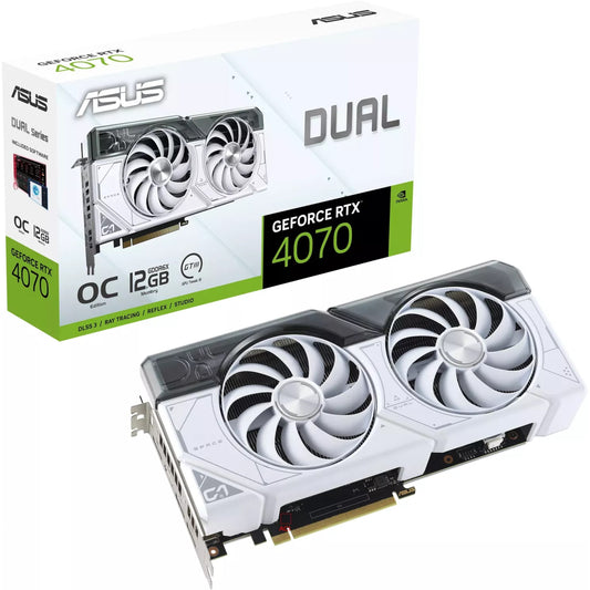 ASUS - GeForce RTX 4070 DUAL OC WHITE, Grafikkarte