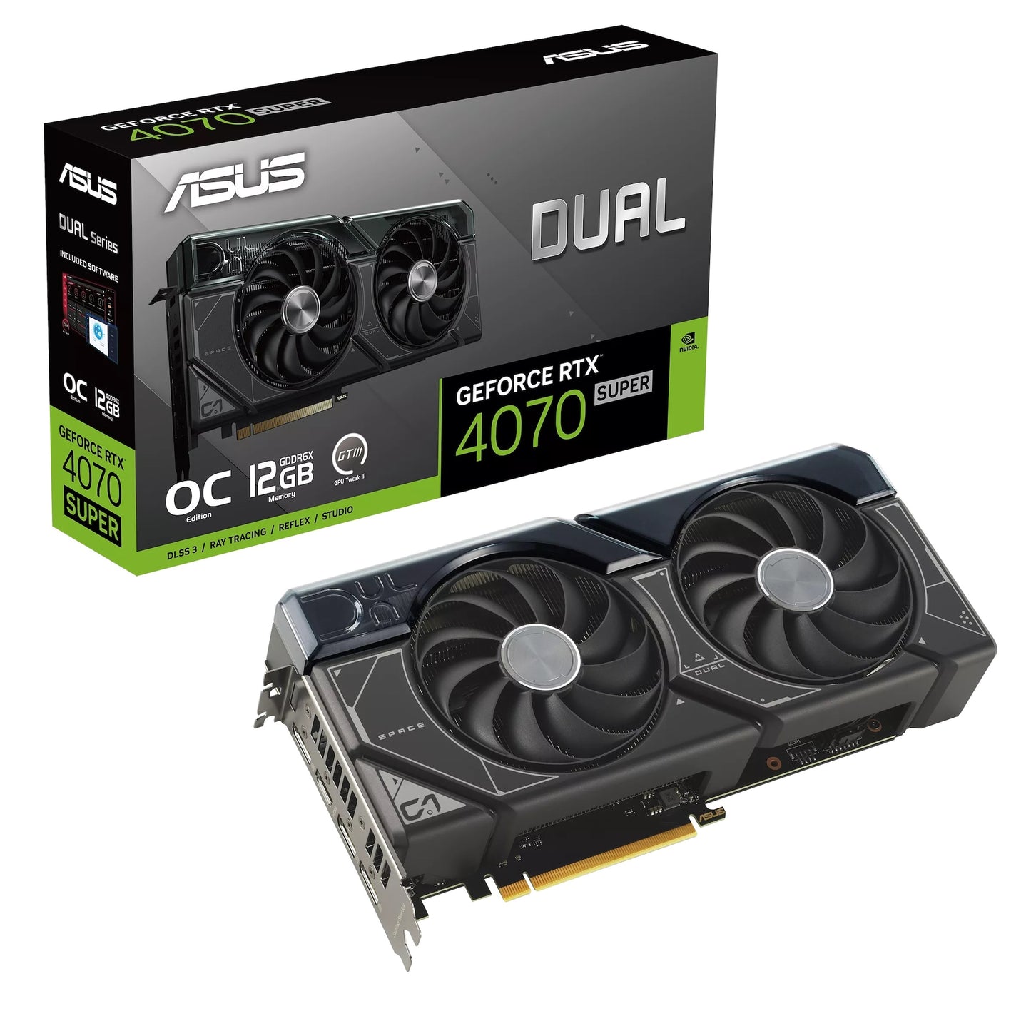 ASUS - GeForce RTX 4070 SUPER DUAL OC, Grafikkarte