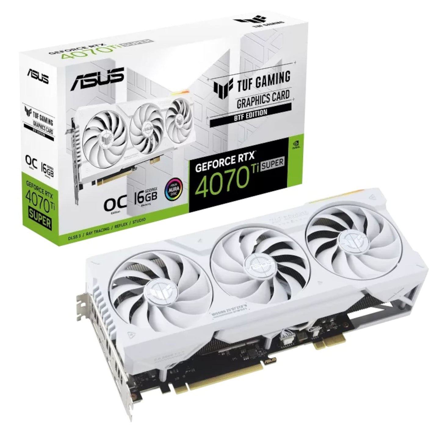 ASUS - GeForce RTX 4070 Ti SUPER TUF OC WHITE BTF EDITION, Grafikkarte