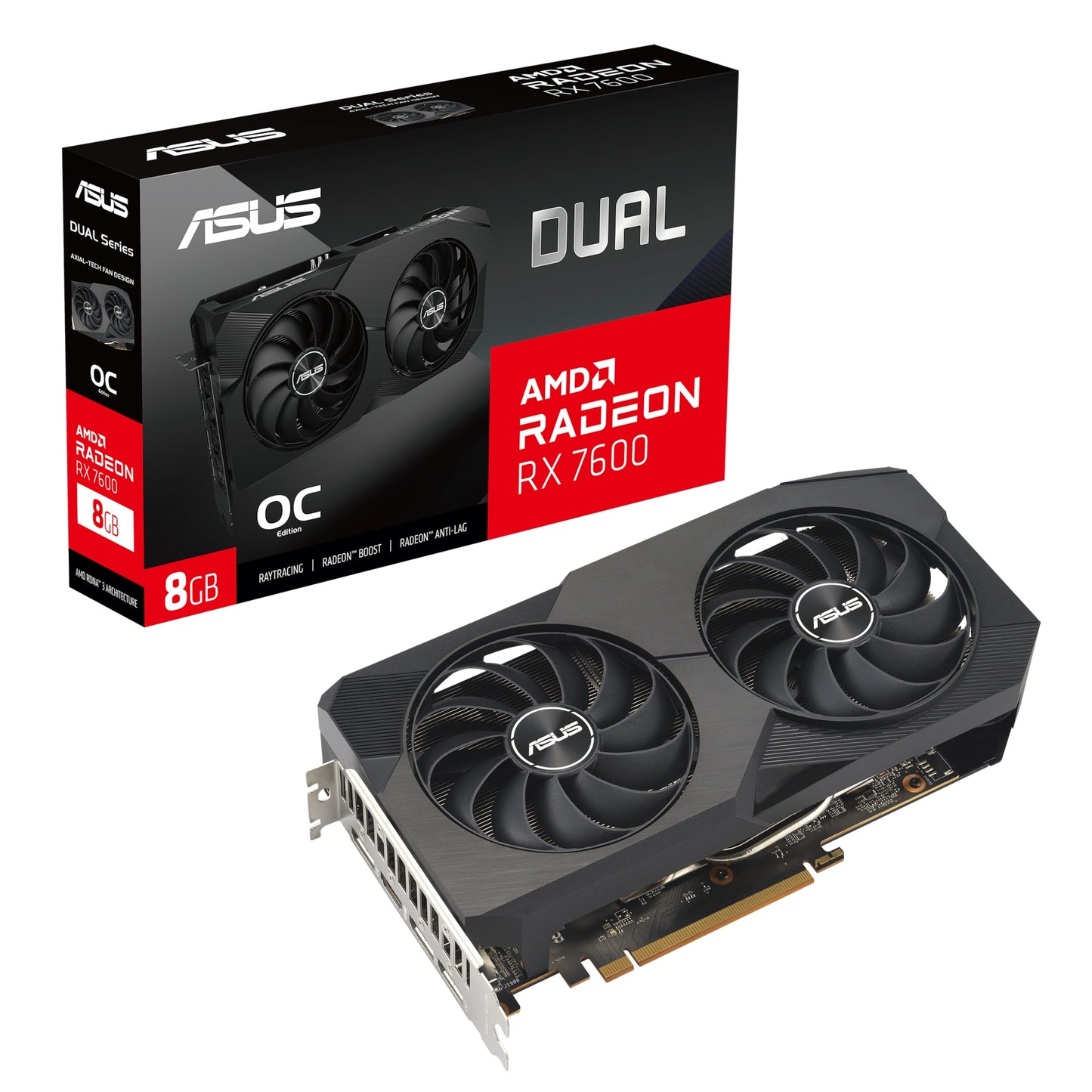 ASUS - Radeon RX 7600 DUAL OC V2, Grafikkarte