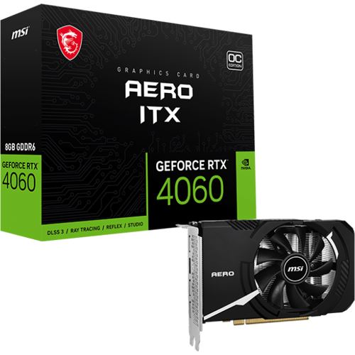 MSI - GeForce RTX 4060 AERO ITX 8G OC, Grafikkarte