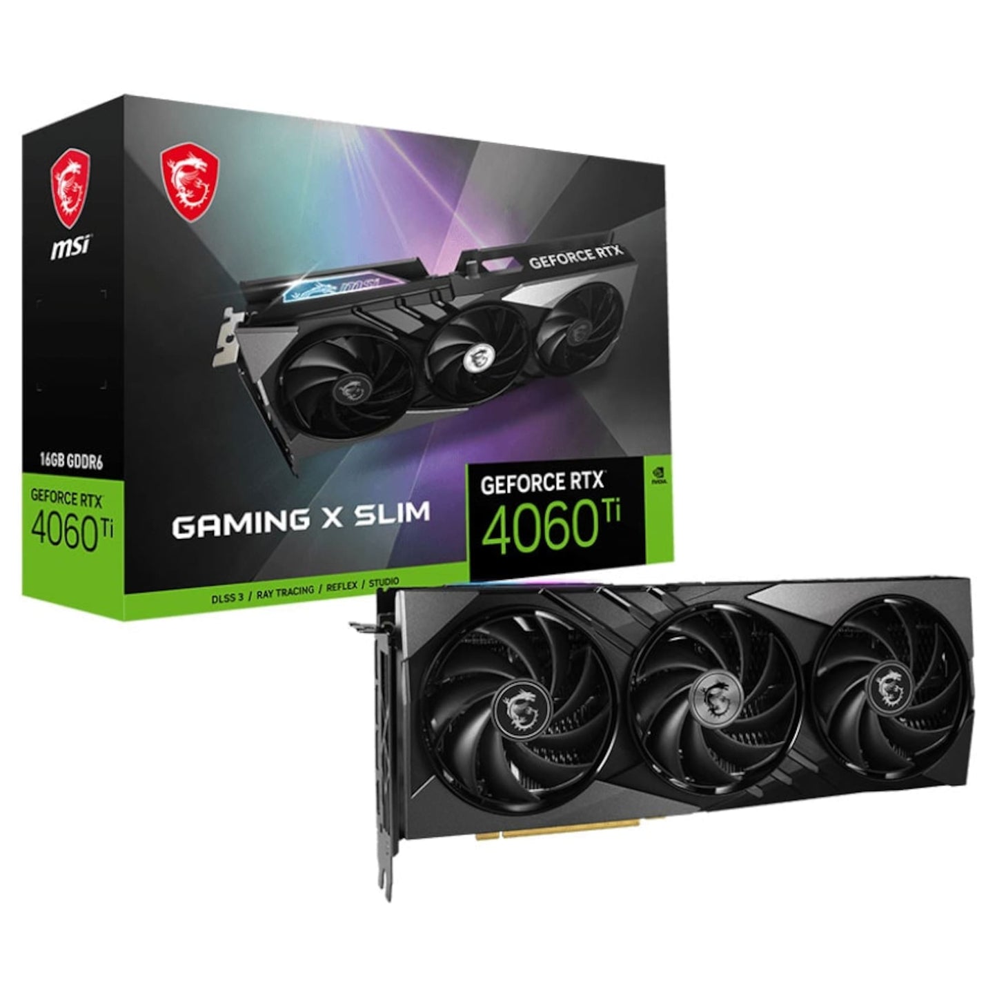 MSI - GeForce RTX 4060 Ti GAMING X SLIM 8G, Grafikkarte