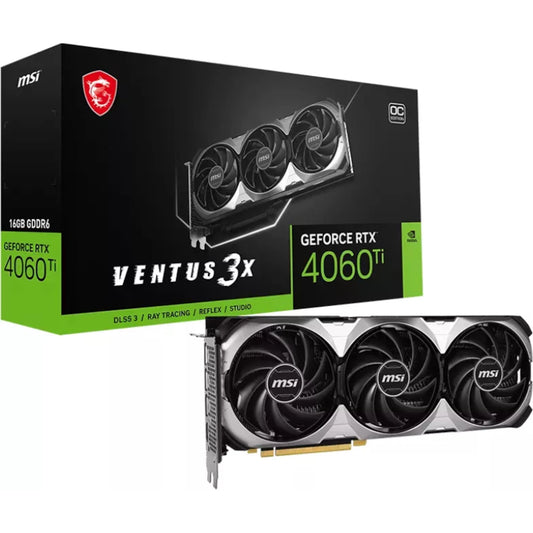 MSI - GeForce RTX 4060 Ti VENTUS 3X 16G OC, Grafikkarte