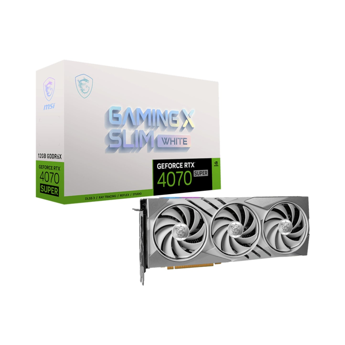 MSI - GeForce RTX 4070 SUPER 12G GAMING X SLIM WHITE, Grafikkarte