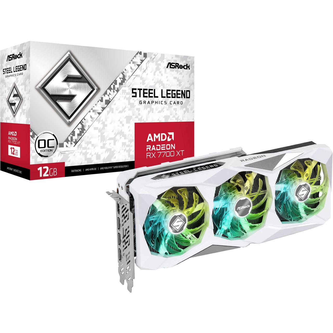 ASRock - Radeon RX 7700 XT Steel Legend OC, Grafikkarte