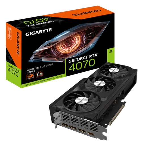 GIGABYTE - GeForce RTX 4070 WINDFORCE OC V2 12G, Grafikkarte