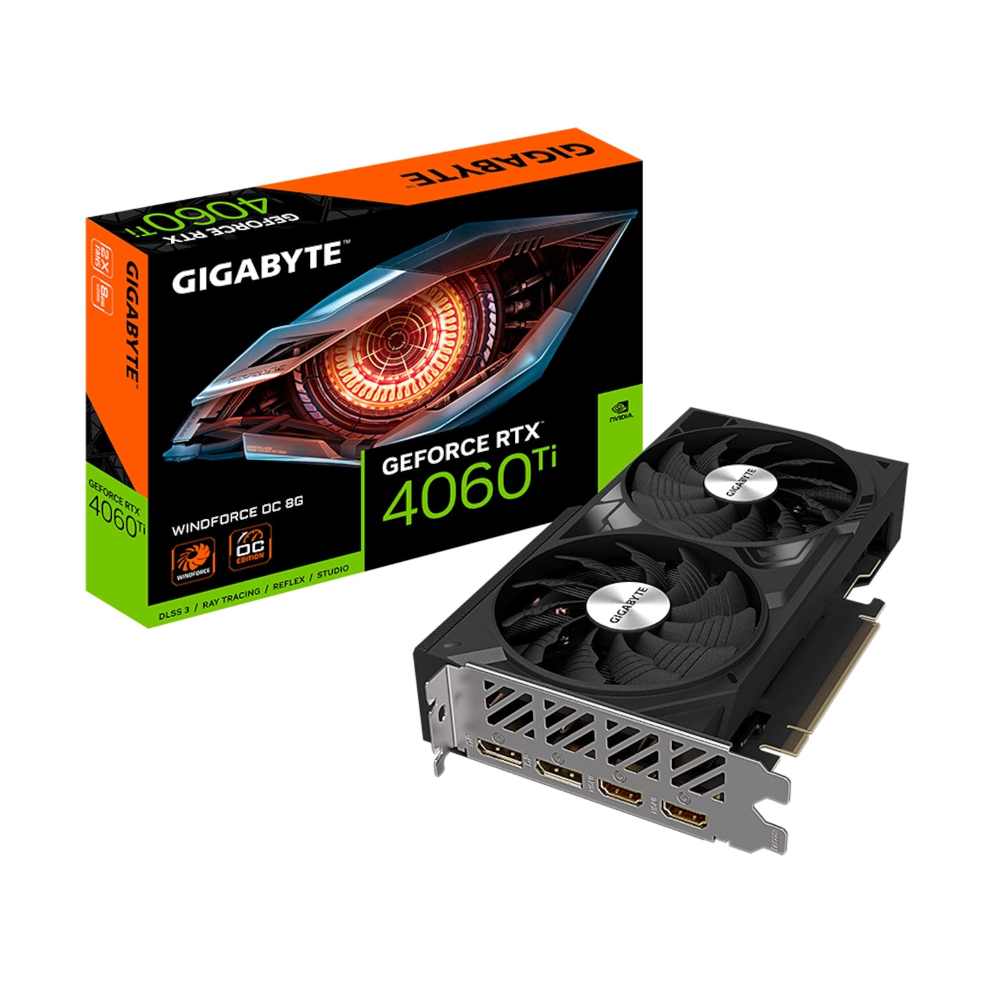 GIGABYTE - GeForce RTX 4060 Ti WINDFORCE 2 OC 8G, Grafikkarte