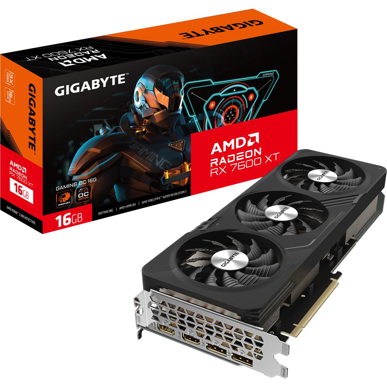 GIGABYTE - Radeon RX 7600 XT GAMING OC 16G, Grafikkarte