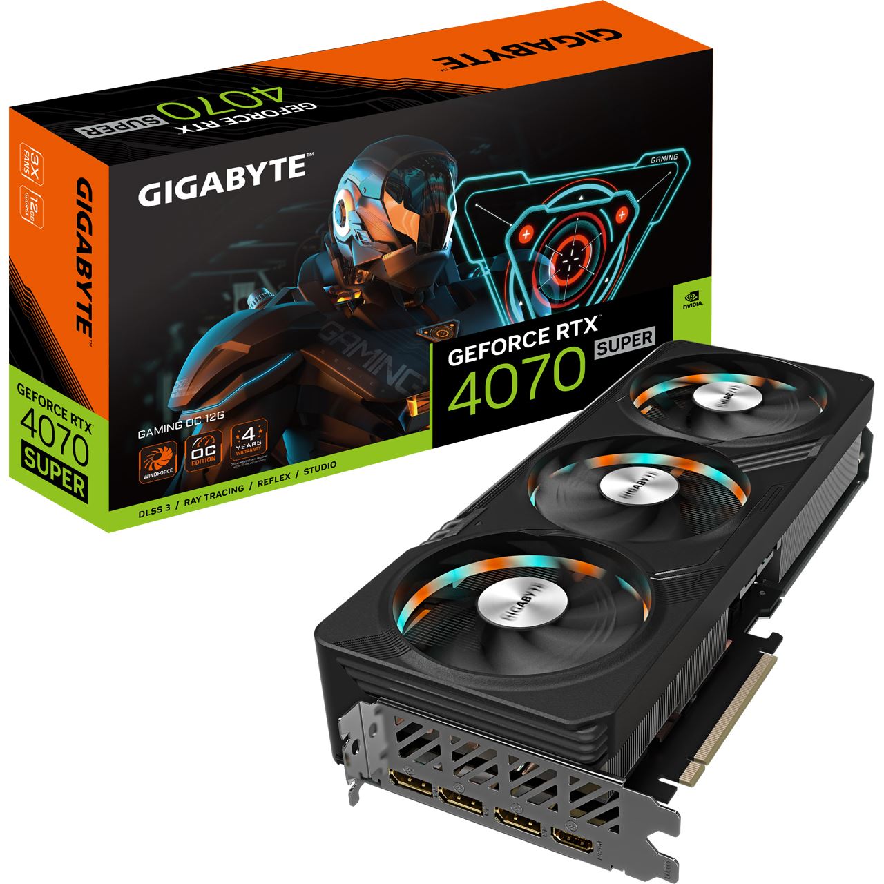 GIGABYTE - GeForce RTX 4070 SUPER GAMING OC 12G, Grafikkarte