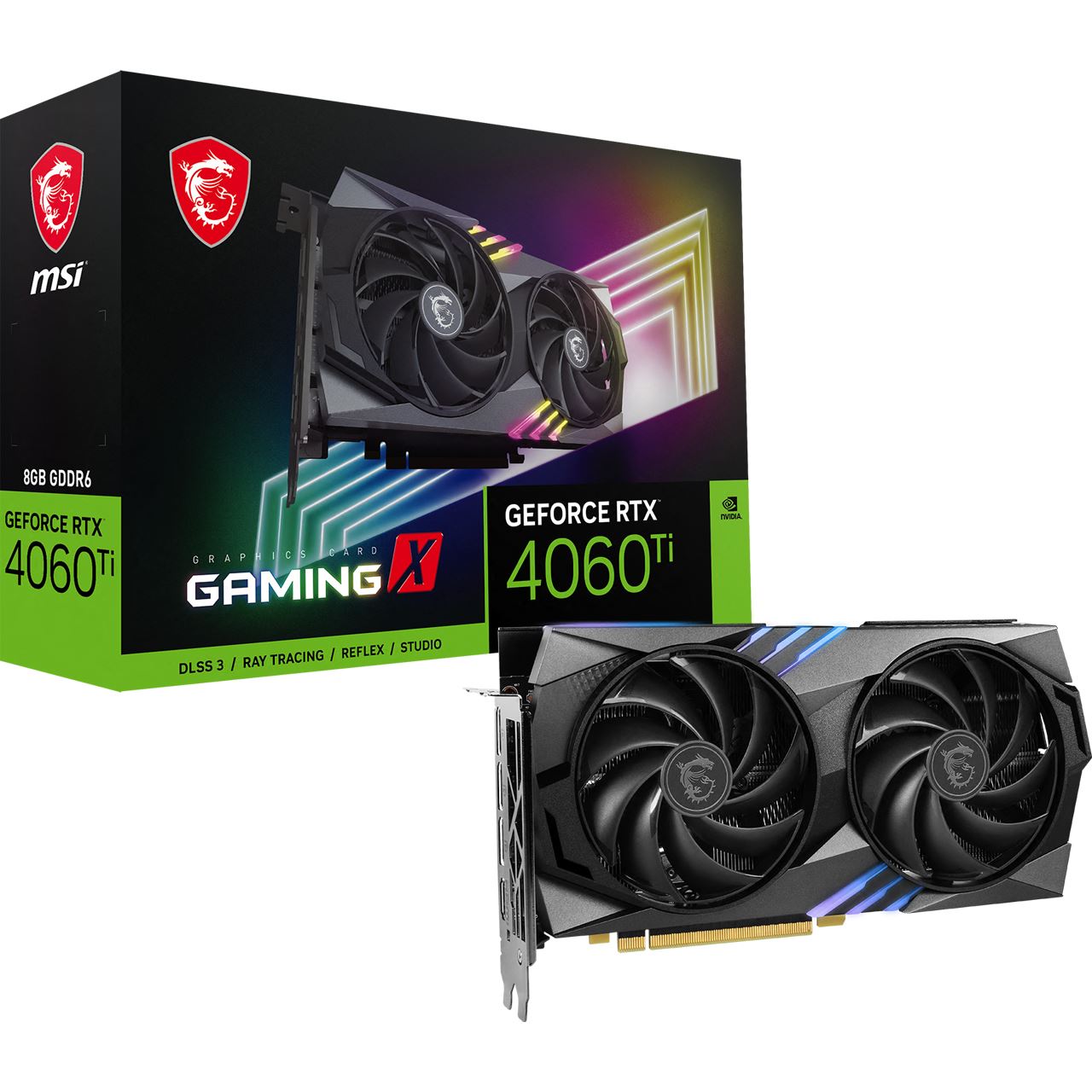 MSI - GeForce RTX 4060 Ti GAMING X 8G, Grafikkarte