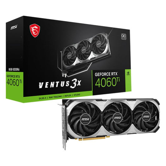 MSI - GeForce RTX 4060 Ti VENTUS 3X E 8G OC, Grafikkarte