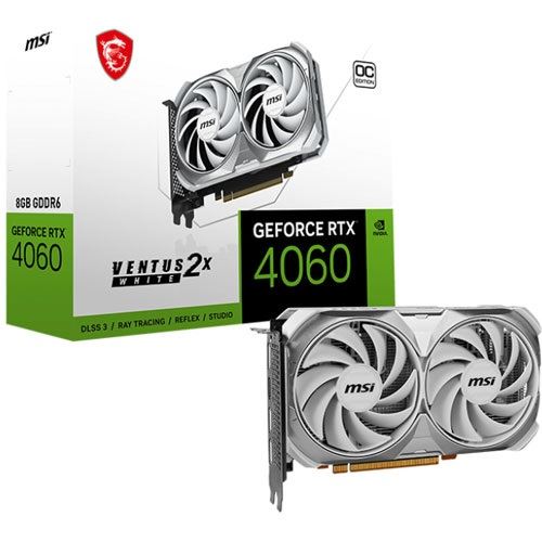 MSI - GeForce RTX 4060 VENTUS 2X OC WHITE, Grafikkarte