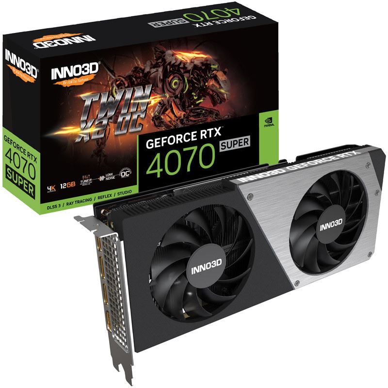 INNO3D - GeForce RTX 4070 SUPER TWIN X2 OC, Grafikkarte