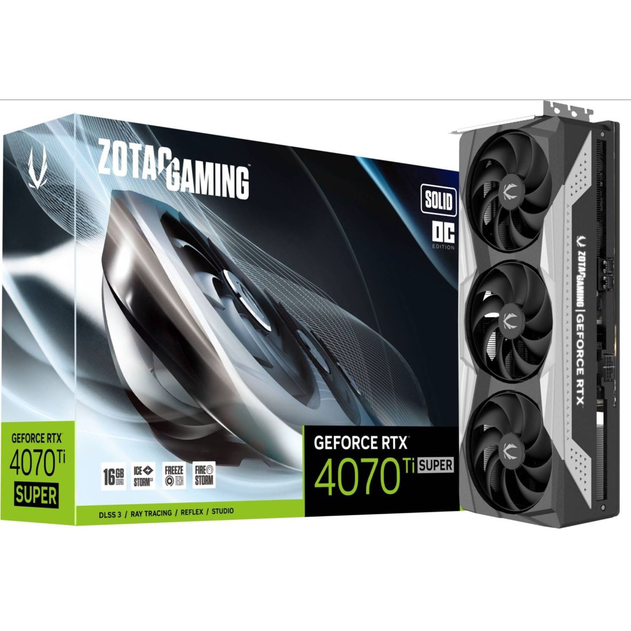 ZOTAC - GeForce RTX 4070 Ti SUPER SOLID OC 16GB, Grafikkarte