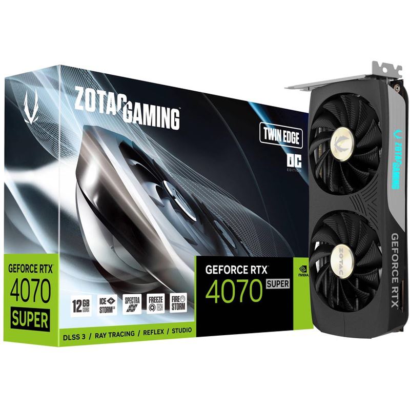 ZOTAC - GeForce RTX 4070 SUPER Twin Edge OC, Grafikkarte