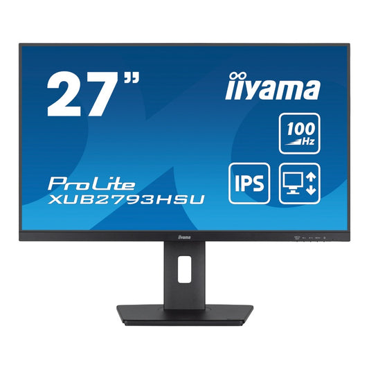 Iiyama - ProLite XUB2793HSU-B7 , schwarz , FullHD, IPS, ergonomischer Standfuß, USB-Hub, 100Hz Panel) - Monitor