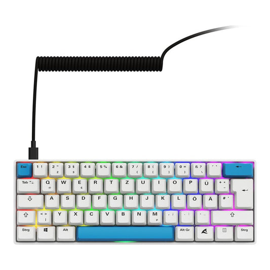 Sharkoon Skiller Sgk50 S4 Gen2 PBT weiß DE - Layout Gateron G Pro 3.0 Yellow - QWERTZ - Tastatur