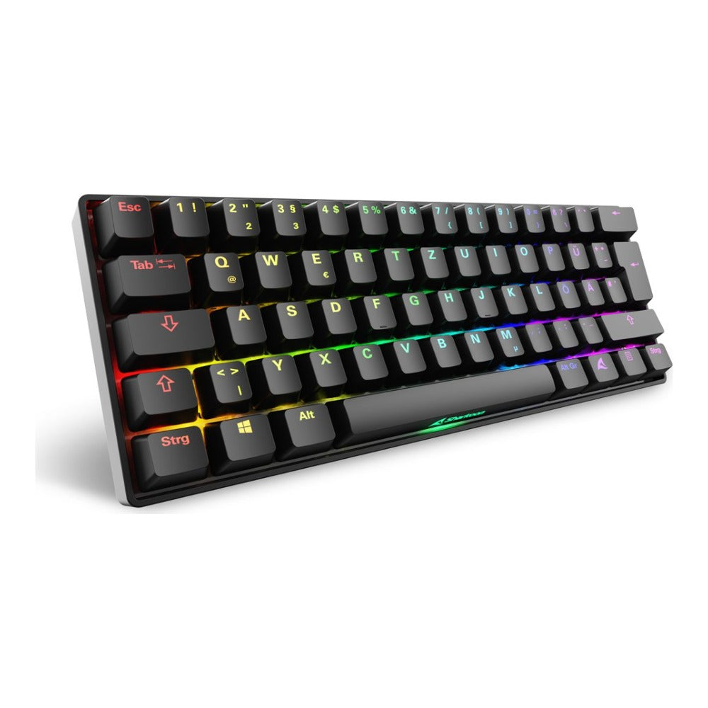 Sharkoon Skiller SGK50 S4 Gen2 schwarz DE - Layout Gateron Yellow - Laser - Tastatur