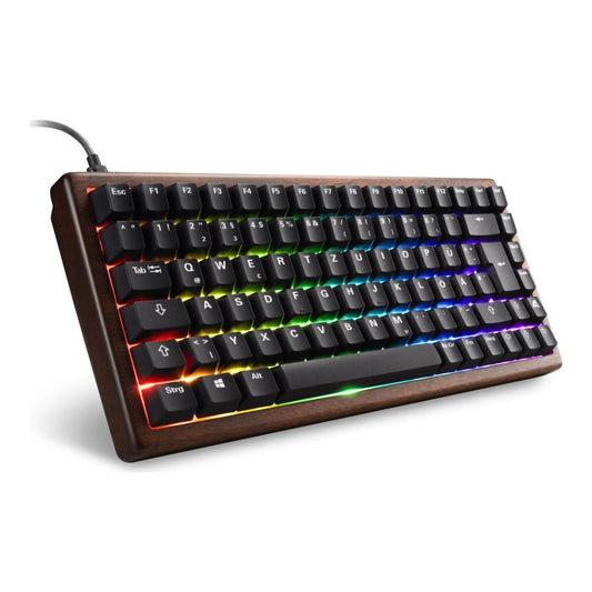 Sharkoon Gaming Skiller SGK50 S3 Wood PBT - QWERTZ - Tastatur