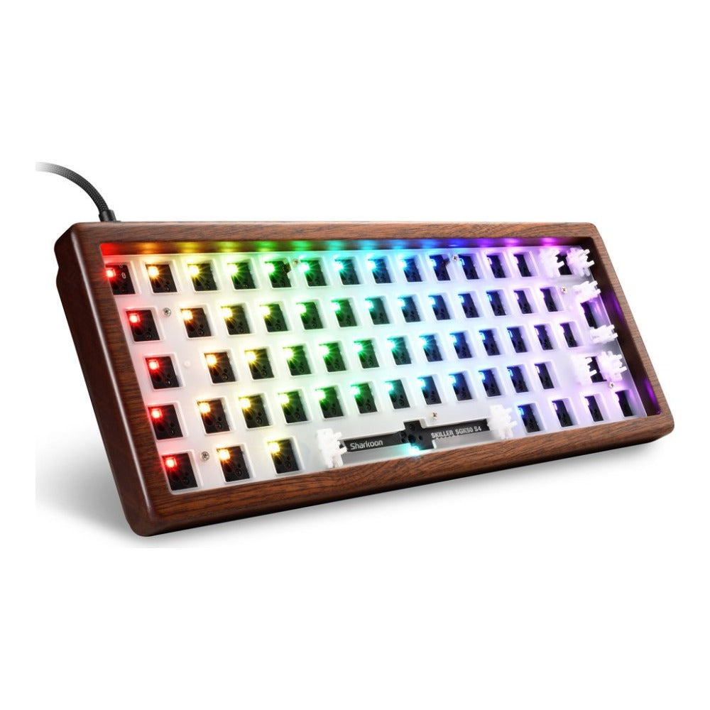 Sharkoon Skiller SGK50 S4 Gen2 Wood Barebone holz - Tastatur