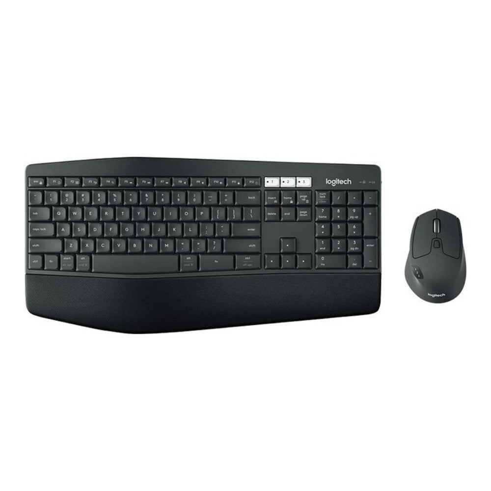 Logitech 920 - 008221 - Volle Größe (100%) - Kabellos - RF Wireless + Bluetooth - QWERTZ - Schwarz - Maus enthalten - Tastatur