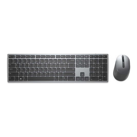 Dell Premier - Mehrgeräte - Wireless und - Maus - KM7321W - deutsch (QWERTZ) - Volle Größe (100%) - Kabellos - RF Wireless + Bluetooth - QWERTZ - Grau - Titan - Maus enthalten - Tastatur