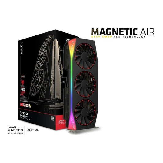 XFX - Radeon RX 9070 XT OC Mercury RGB Magnetic Air - Grafikkarte