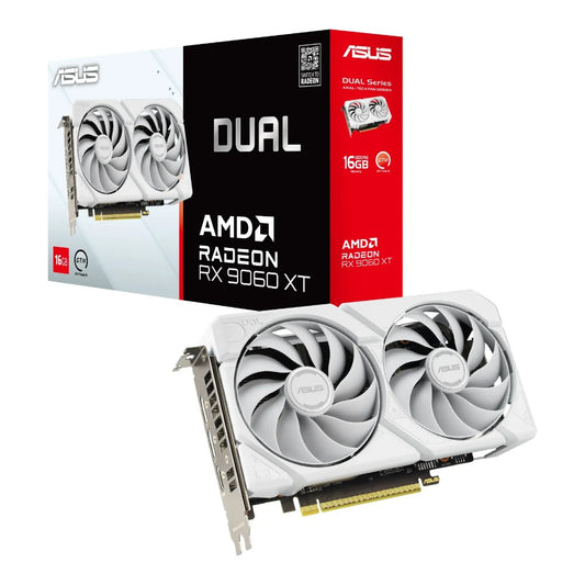 Asus - Radeon RX 9060 XT DUAL WHITE Edition 16GB - Grafikkarte