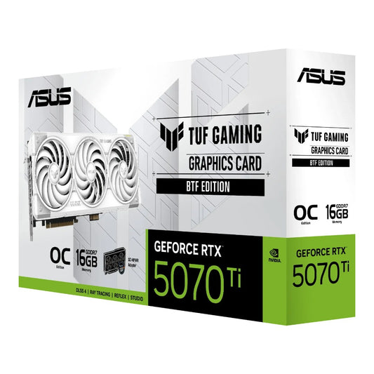 Asus - GeForce RTX 5070 Ti TUF BTF OC WHITE Edition - Grafikkarte