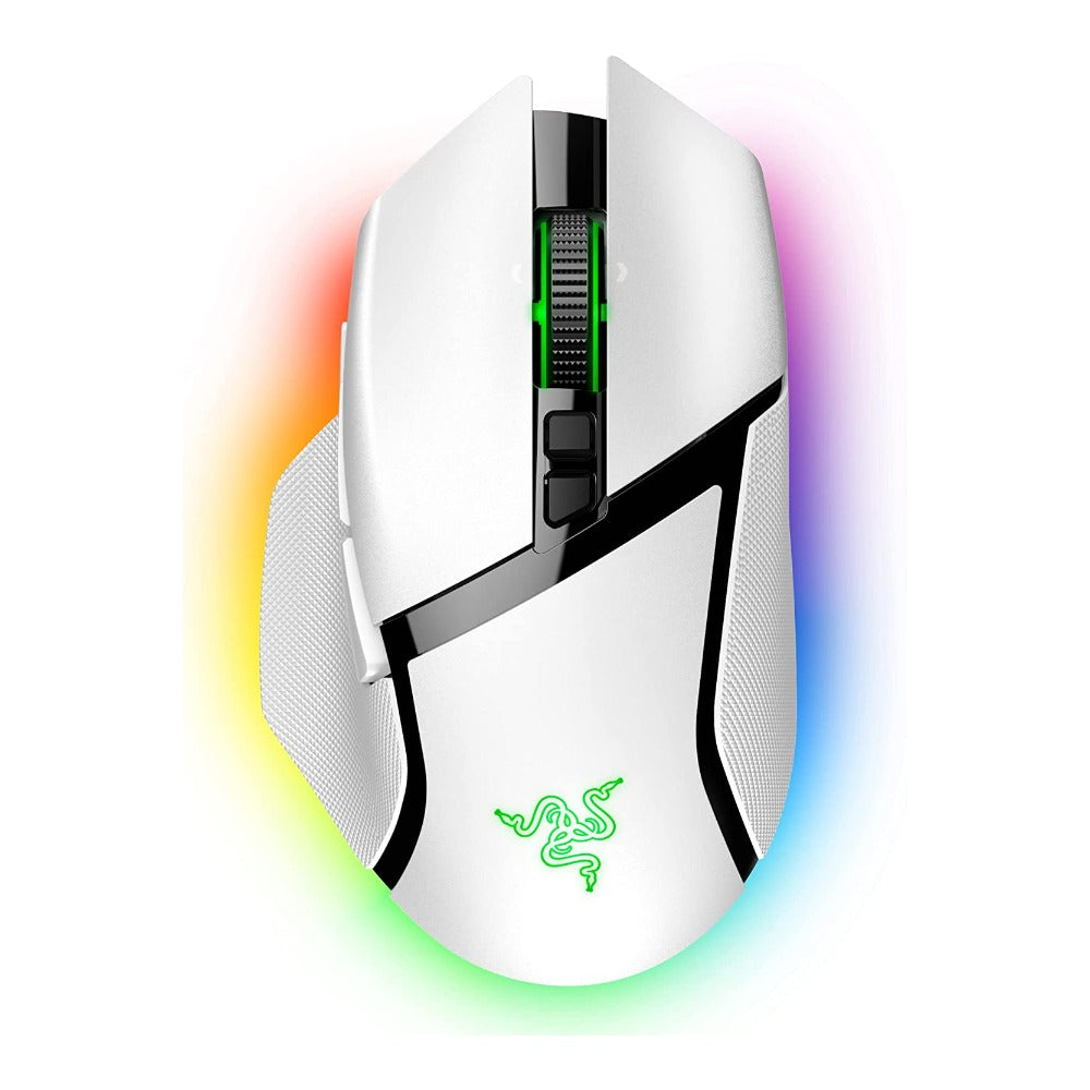 Razer Basilisk V3 Pro - rechts - Optisch - RF Wireless + Bluetooth + USB Type - C - 30000 DPI - Weiß - Maus