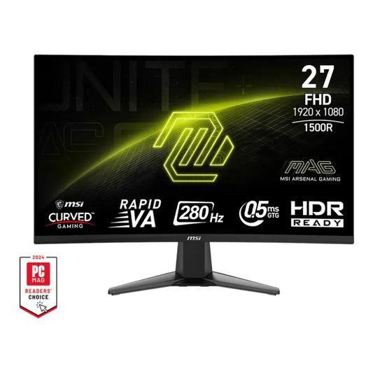 MSI - MAG 276CXFDE , schwarz, FullHD, Rapid VA, Curved, HDMI, DP, 280Hz Panel) - Monitor