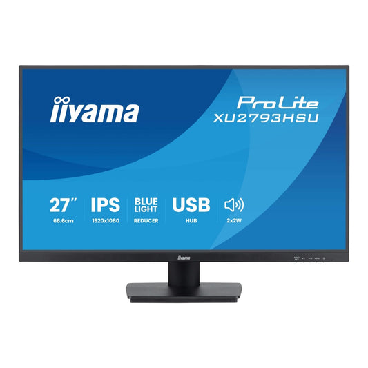 Iiyama - ProLite XU2793HSU-B7 , schwarz , FullHD, IPS, USB-Hub, HDMI, DP, 100Hz Panel) - Monitor