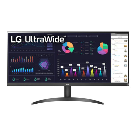 LG Electronics - 34WQ500-B , schwarz, UW-FullHD, IPS, HDR, AMD Free-Sync, 100Hz Panel) - Monitor