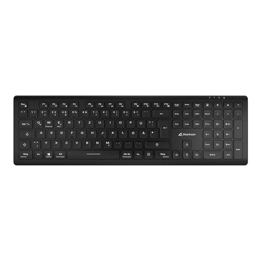Sharkoon OfficePal K30W schwarz DE - Layout Rubberdome - QWERTZ - Tastatur