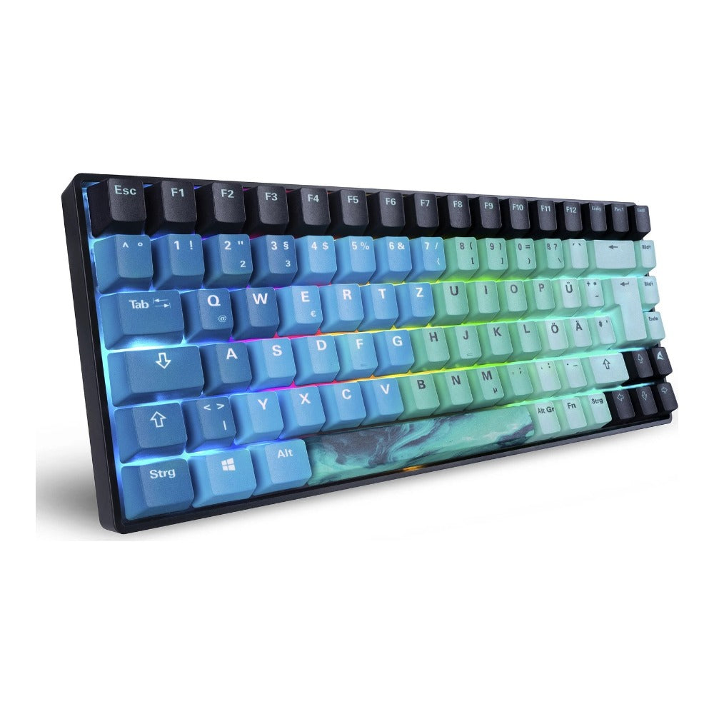 Sharkoon SKILLER SGK50 S3 Ultimate Rev2 tuerkis/blau DE - Layout - Tastatur