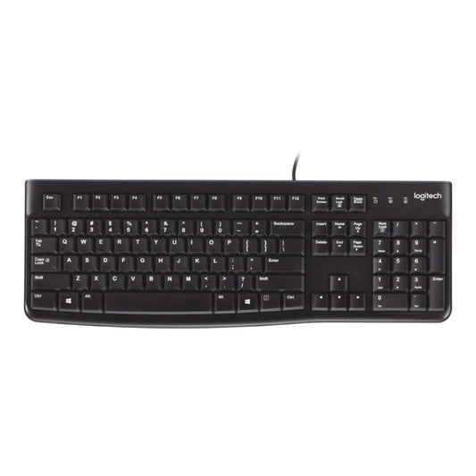 Logitech K120 - Volle Größe (100%) - Kabelgebunden - USB - QWERTY - Schwarz - Tastatur
