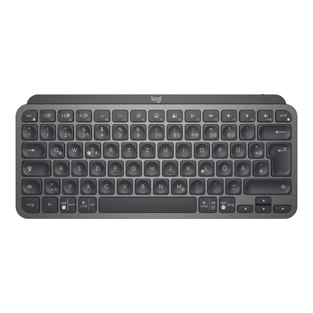 Logitech Master MX Keys Mini - Mini - Kabellos - RF Wireless + Bluetooth - QWERTZ - LED - Graphit - Tastatur
