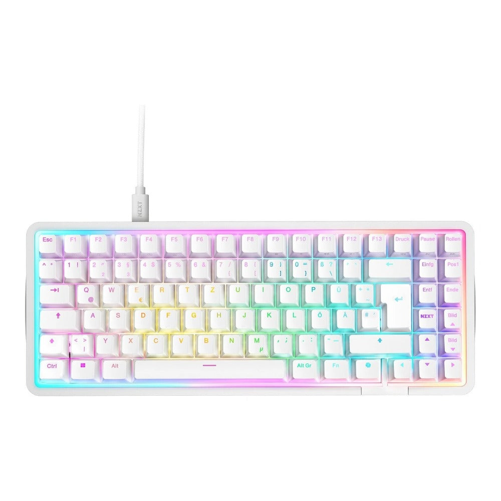 NZXT Keyboard Function Elite White* - QWERTZ - Tastatur