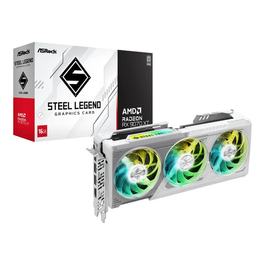 Asrock - Radeon RX 9070 XT Steel Legend 16GB - Grafikkarte