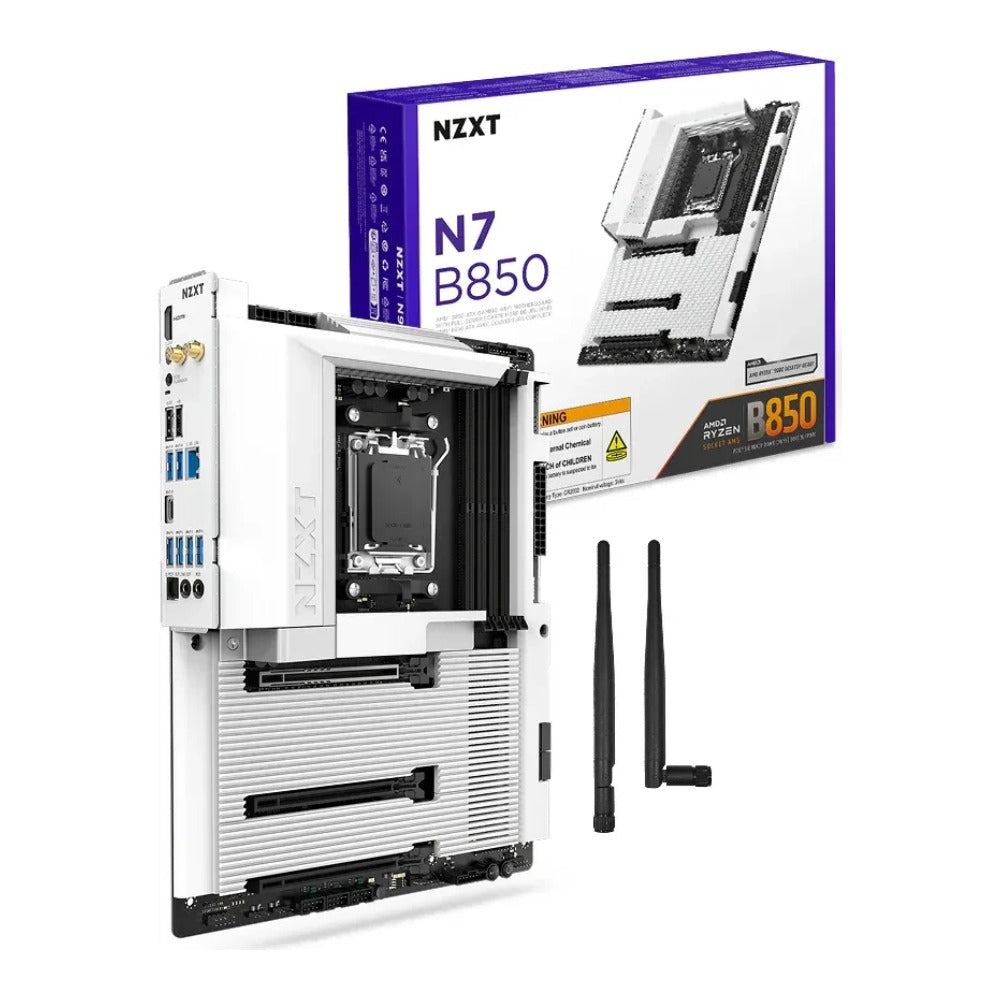NZXT - N7 B850 White - Mainboard