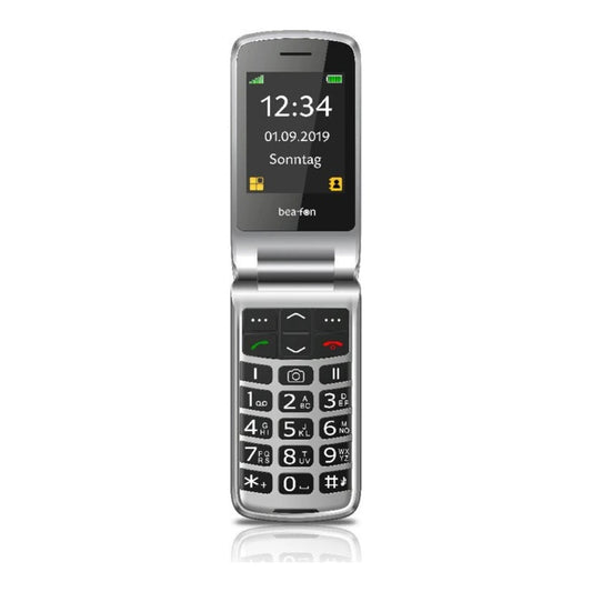 Bea - fon SL495 schwarz - silber - 1.000 mAh - 6,1 cm - Mobiltelefon