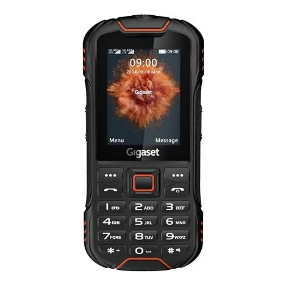 Gigaset GLX 8 Plus schwarz orange - 2.500 mAh - 6,1 cm - Mobiltelefon