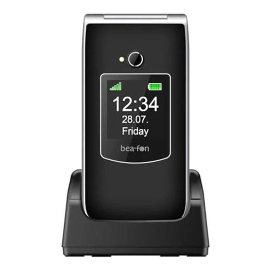 Bea - fon SL605 schwarz - silber - 1.050 mAh - 6,1 cm - Mobiltelefon